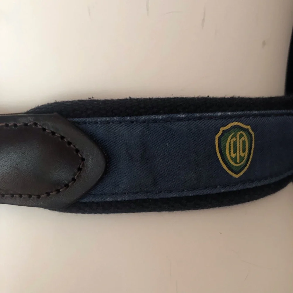 Vineyard Vines Canvas Club Boys Belt , Size 24, Brass Hardware W/Leather Ends